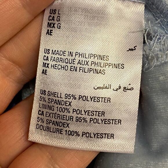 Alfani Sky Blue Velvet Sequins Batwing Top - Picture 5 of 6